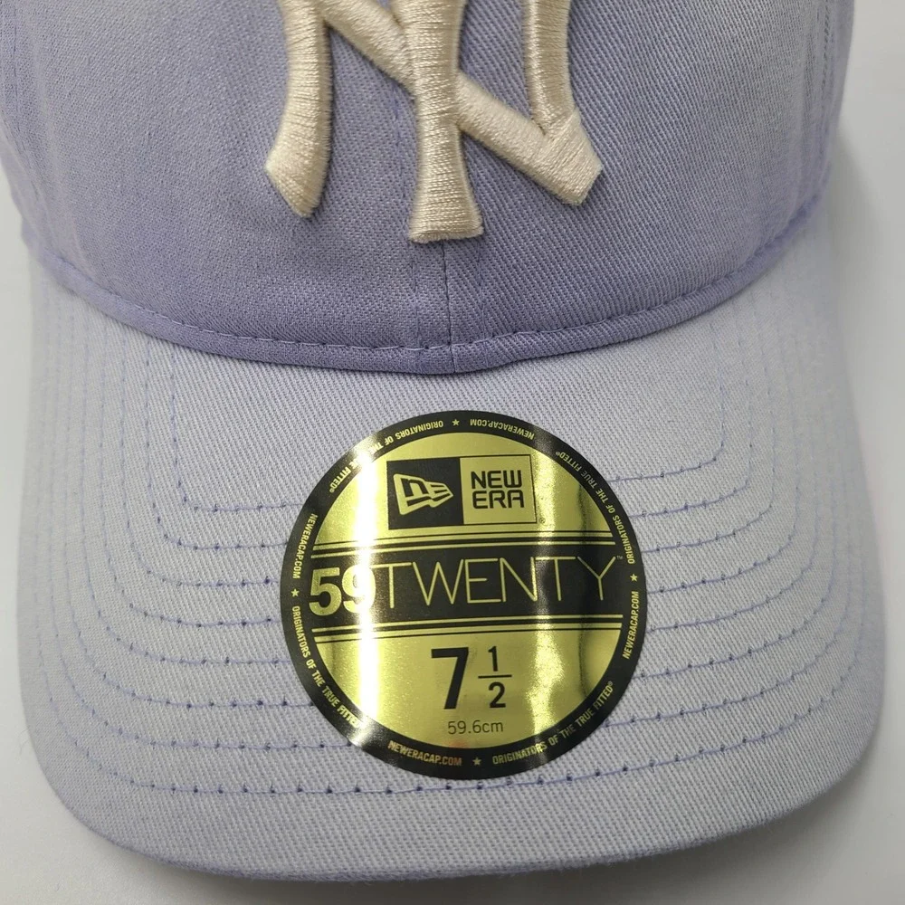 New York Yankees Hat Fitted 7 1/2 New Era 59Twenty Purple Faded MLB Baseball Men